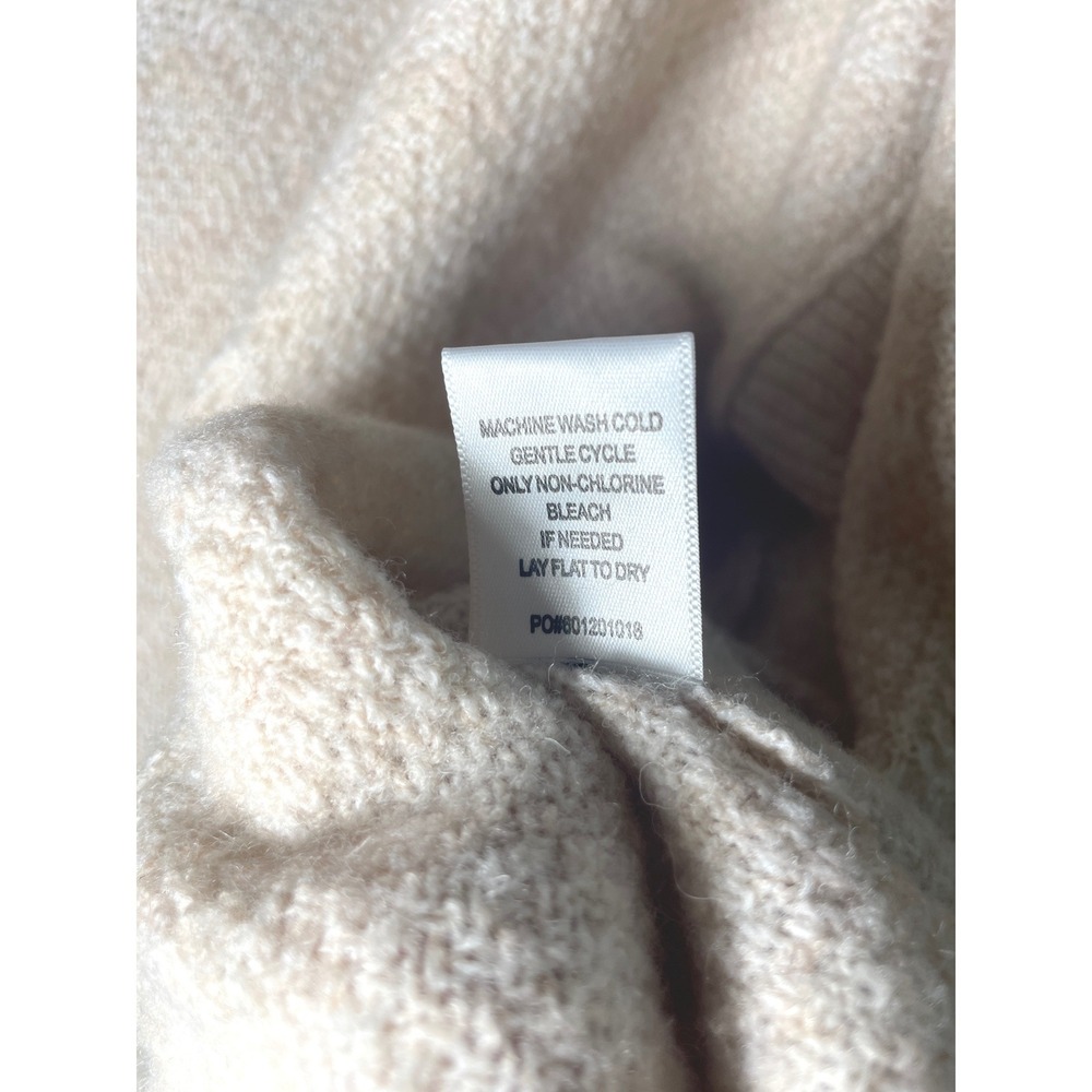 Beige Cardigan Vest Women's XL NorthStyle Cozy Knit Wool Blend Cottagecore - Picture 8 of 8
